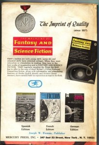 MAGAZINE OF FANTASY AND SCIENCE FICTION-Dec 1970-Science Fiction Pulp Thrills