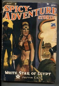 Spicy Adventure Stories 11/1942-WWII assassination cover-RARE pulp magazine