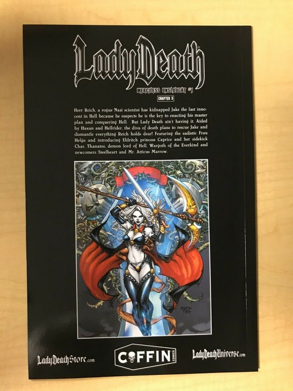 Lady Death: Merciless Onslaught #1 Premiere GOLD FOIL Variant Cover by EBAS