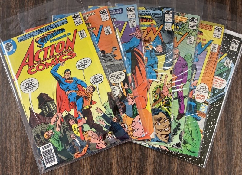 *Action Comics 491, 493-499, 501, 503, 506-509 | 14 mostly HIGH GRADE books