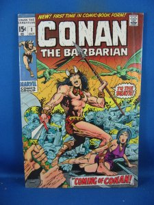 CONAN THE BARBARIAN 1 F VF BARRY SMITH FIRST ISSUE MARVEL 1970