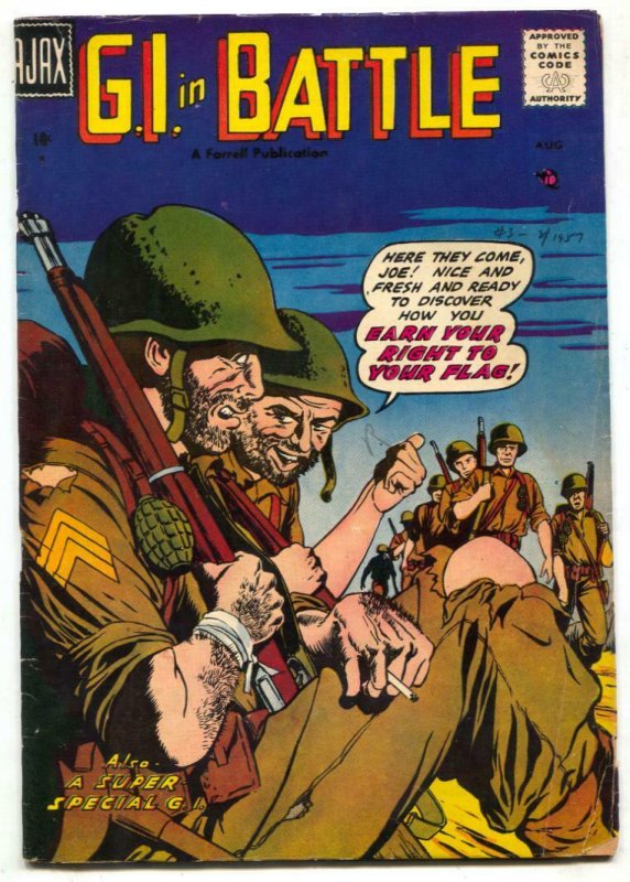 G.I. In Battle #3 1957-men in drag story- Korean War VG 