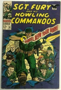 SGT. FURY#56 VG 1968 MARVEL SILVER AGE COMICS