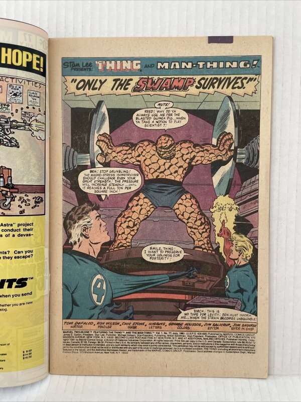 Marvel Two-in-One #77