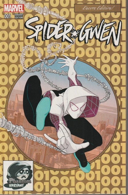 Spider-Gwen # 1 Gold Phantom Variant Cover NM Marvel 2015 Encore Edition [T7]