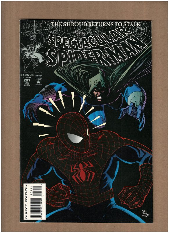 Spectacular Spider-man #207 Marvel Comics 1993 The SHROUD VF+ 8.0=5