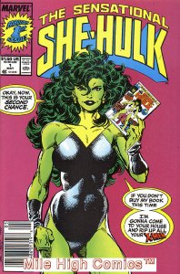 SHE-HULK  (1989 Series)  (SENSATIONAL SHE-HULK)(MARVEL) #1 NEWSSTAND Very Fine