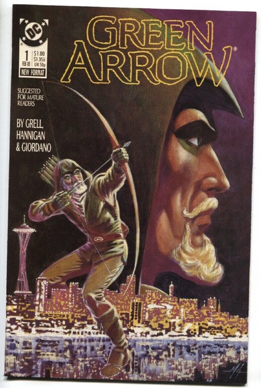 Green Arrow-#1 COMIC BOOK 1988-mike grell-first issue- NM-