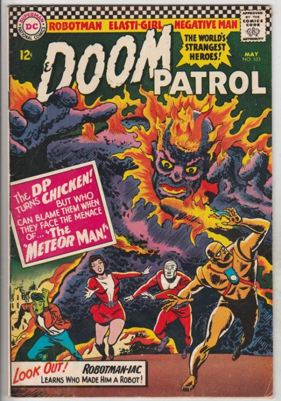 Doom Patrol #103 (May-66) FN/VF Mid-High-Grade Proffesor, Negative Man, Elast...