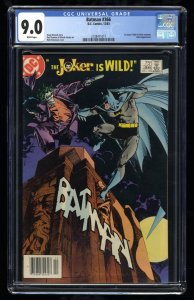 Batman #366 CGC VF/NM 9.0 Newsstand Variant Joker Cover 1st Jason Todd Robin!