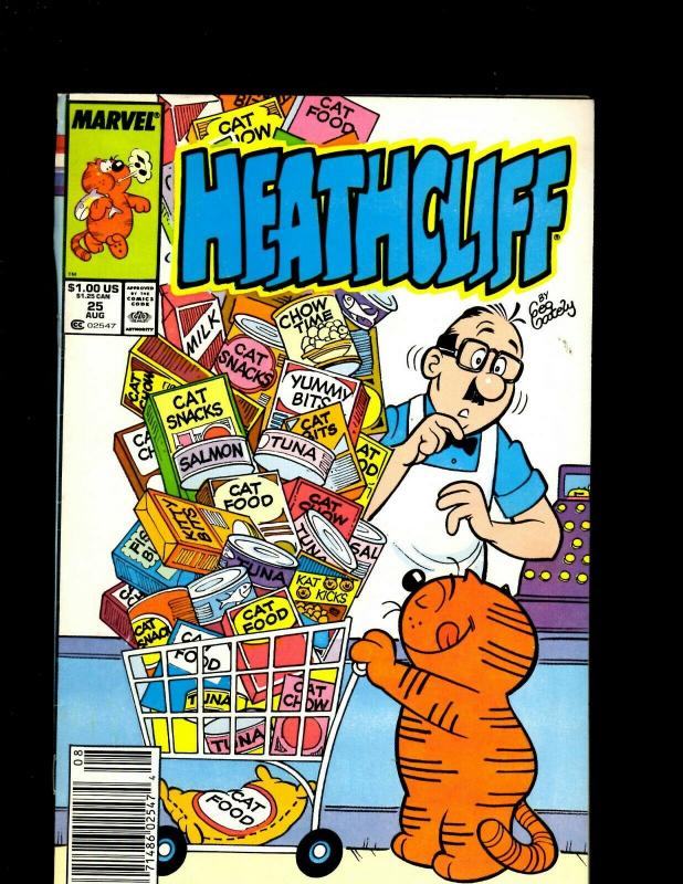 Lot of 11 Heathcliff! Marvel Comic Books #18 19 22 25 26 28 33 34 36 37 41 J344