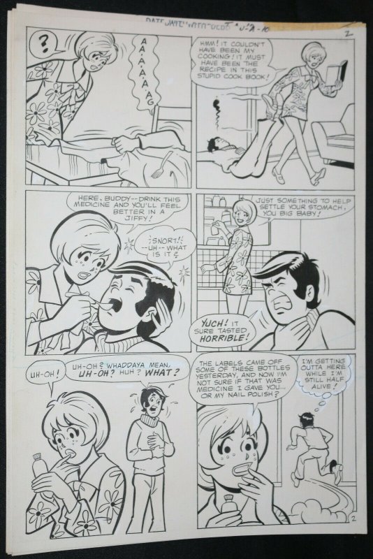 Date with Debbi #10 Complete Six Page Story - 1970 art by Unknown Artist