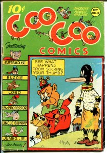Coo Coo #14 1944-Nedor-Supermouse-rude cover-WWII era-rare-VG