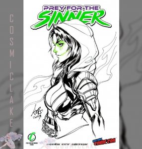 PREY FOR THE SINNER PRIMER #NN ARTGERM NYCC EXCLUSIVE SKETCH VARIANT LTD 200 ☪