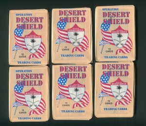 1991 Pacific Desert Storm Trading cards  unopened Packs ( 6 )