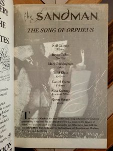 Sandman Special #1 (DC 1991) 1st App Orpheus, Destruction, Persephone, Hades 7.0