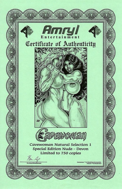 Cavewoman: Natural Selection #1 (2012) Special Edition Nude - Devon Ltd to 750