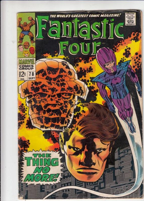 Fantastic Four #78 (Sep-68) VG/FN Mid-Grade Fantastic Four, Mr. Fantastic (Re...