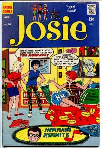 Josie #28 1967-Archie-teen humor-Dan DeCarlo-Monkees-Hermna's Hermits-VG+