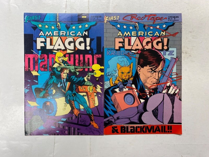 5 American Flagg! #18 19 20 21 22 FIRST comic book 58 KM41