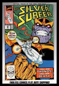 Silver Surfer #34 (1990) Return of THANOS! ~ Key ~ Jim Starlin   / EBI#3