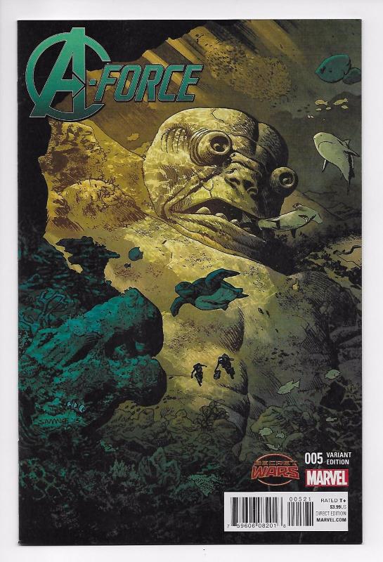 A-Force #5 - 1:10 Samnee Kirby Monster Variant (Marvel, 2015) - New/Unread (NM)