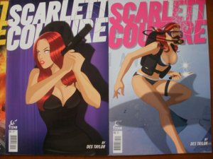 3 Titan Comics SCARLETT COUTURE Comic #1 #2 #3 (Swimsuit Cover (2015) Des Taylor