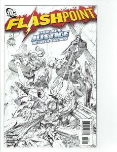 FLASHPOINT #4 ANDY KUBERT 1:25 BLACK & WHITE SKETCH VARIANT * 2011 DC COMICS 