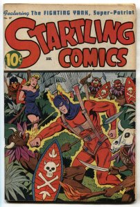 Startling Comics #37 comic book Bondage cover 1945- Pyroman-Schomburg