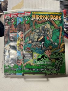 Jurassic Park #1 2 3 4 (1993) Full Run 1-4 /Topps Comics 4x Sealed w/cards ~NM+