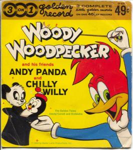 Woody Woodpecker Andy Panda-Chilly Willy #EP620 45 RPM Record-Jacket 1960-VG