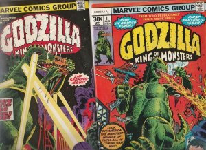 Godzilla King of the Monsters Set #1to9 (Aug-77) NM- High-Grade Godzilla