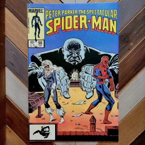 Spectacular SPIDER-MAN #98 (Marvel 1985) VF 1st App SPOT + KINGPIN & BLACK CAT