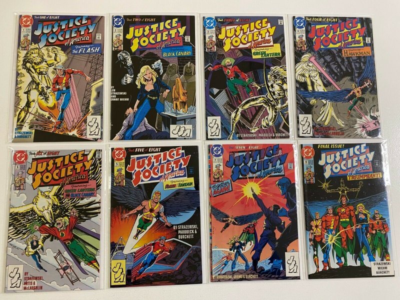 Justice Society of America set #1-8 DC 1st Series 8 pieces average 8.0 VF (1991) 