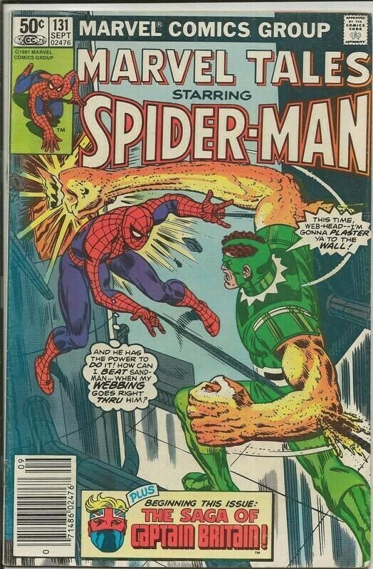 Marvel Tales #131 ORIGINAL Vintage 1981 Marvel Comics Spiderman Captain Britain
