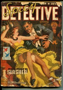 SPICY DETECTIVE 12/1942-BELLEM PULP STORY-HOT BABE COVER-SALLY THE SLEUTH-good 