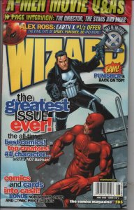 WIZARD #105 Magazine, NM, Punisher vs DareDevil Sealed, 2000, with swag, X-Men