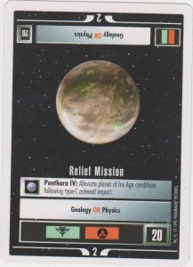 1995 Star Trek Trading Game Card Relief Mission