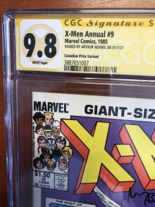 X-Men Annual (1985) # 9 (CGC SS 9.8) CpV Canadian | Signed Arthur Adams!Census 2