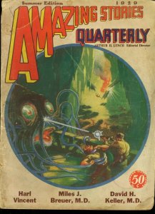 AMAZING STORIES QUARTERLY 1929 SUM-WILD COVER G/VG