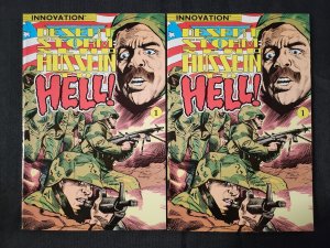 Desert Storm: Send Hussein to Hell! 2PC LOT TPB 2x Copies (9.0/9.2) 1991
