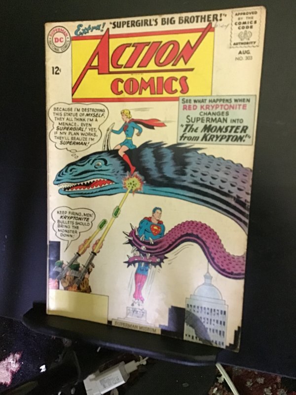 Action Comics #303  (1963) first super creature! Lori Lemuris cameo! FN/VF