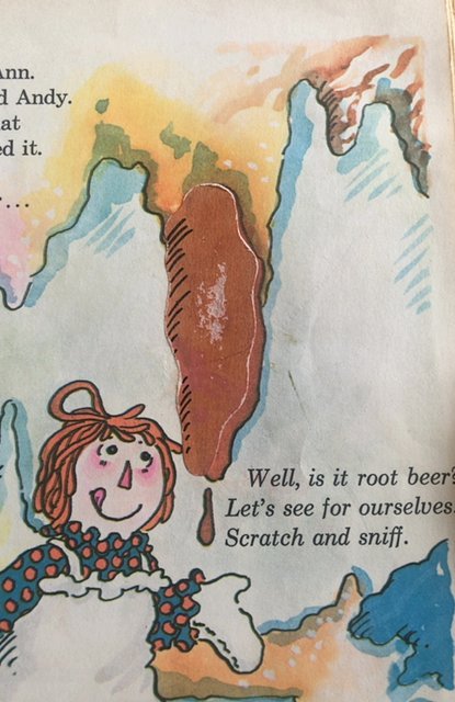 Raggedy Ann’s Sweet and dandy, sugar candy scratch and sniff book, 1976