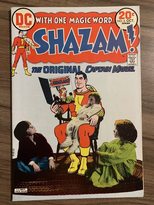 Shazam! #6 NM- Better Late Than Never C. C. Beck Cover Art DC Comics 1973 Bronze