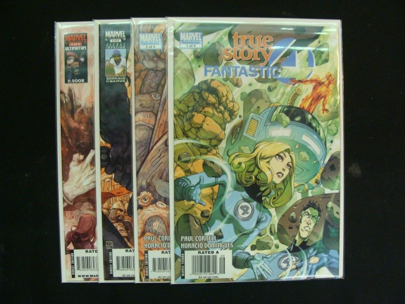 Fantastic Four True Story #1-4 Complete Set Run Marvel Limited Series NM