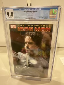 Invincible Iron Man #1  CGC 9.8  2008  Movie Photo Variant!
