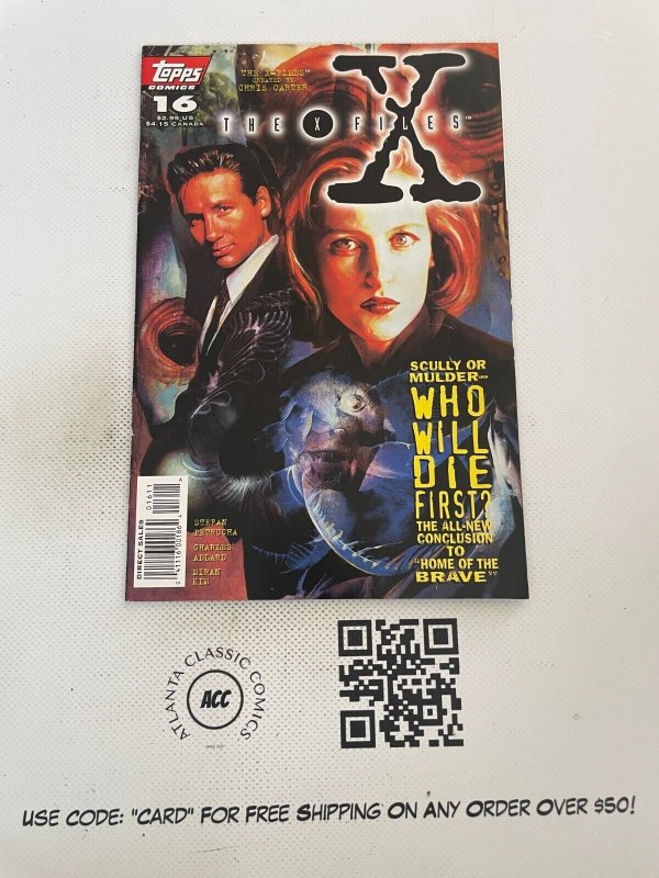 The X-Files # 16 NM Topps Comic Book  David Duchovny Mulder Skully 7 J218