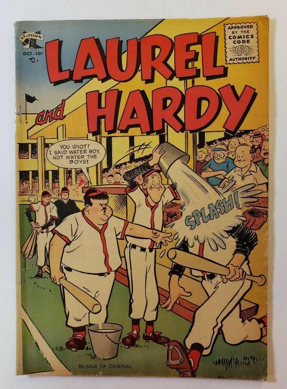 Laurel And Hardy #26 Golden Age 1955 St. John Publishing Baseball Cover FN-