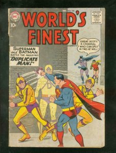 WORLD'S FINEST #106 1959-SUPERMAN-GREEN ARROW-BATMAN-DC G