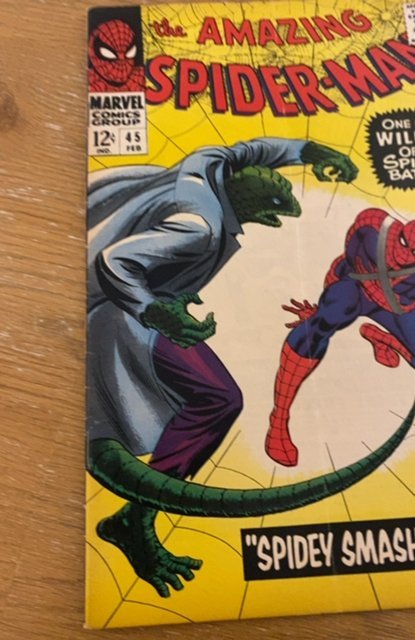 The Amazing Spider-Man #45 (1967)The lizard FN+ Better